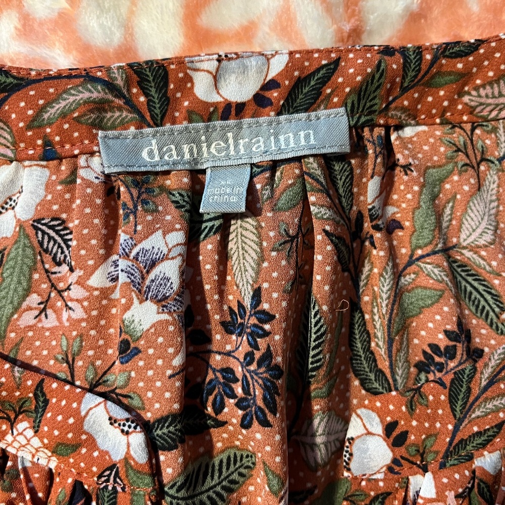 Daniel Rainn Orange Floral Top